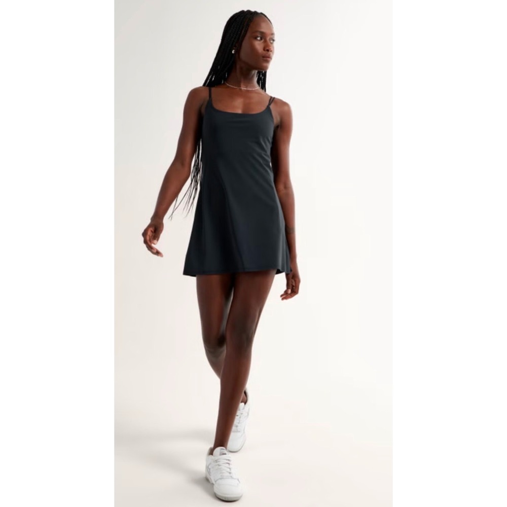 Abercrombie & Fitch Traveler Mini Dress Black Active Built-In Shorts XSP